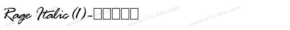 Rage Italic(1)字体转换